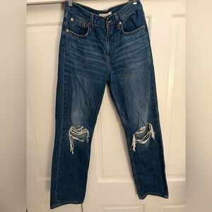 Levis Distressed Blue Jeans